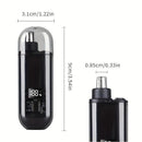 Electric nose hair trimmer, fashionable mini portable, wireless USB charging, suitable for both men and women, super easy-to-use nose hair trimmer.ORANGE