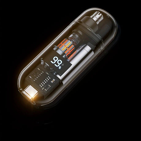 Electric nose hair trimmer, fashionable mini portable, wireless USB charging, suitable for both men and women, super easy-to-use nose hair trimmer.ORANGE