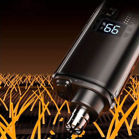 Electric nose hair trimmer, fashionable mini portable, wireless USB charging, suitable for both men and women, super easy-to-use nose hair trimmer.ORANGE
