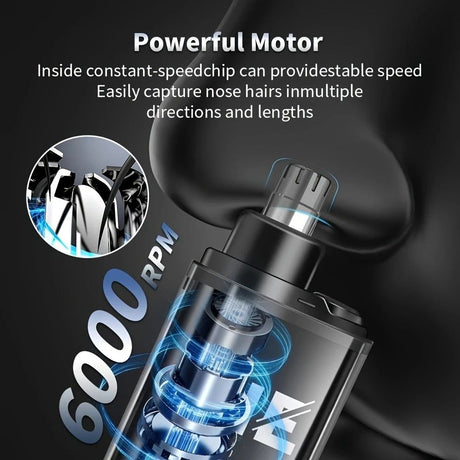 Electric nose hair trimmer, fashionable mini portable, wireless USB charging, suitable for both men and women, super easy-to-use nose hair trimmer.ORANGE
