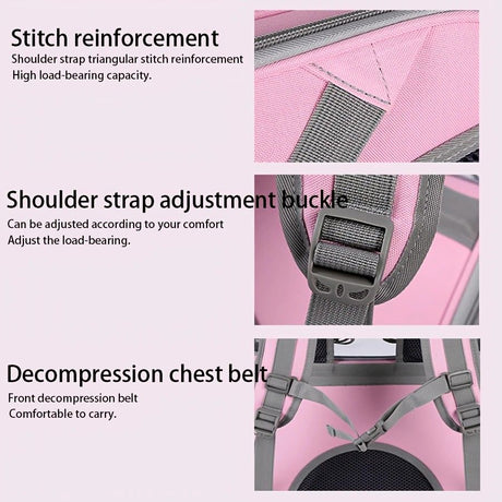 Pet Backpack Portable Transparent Foldable Comfort Design Hands-Free Travel for Cats Small Dogs(YELLOW)