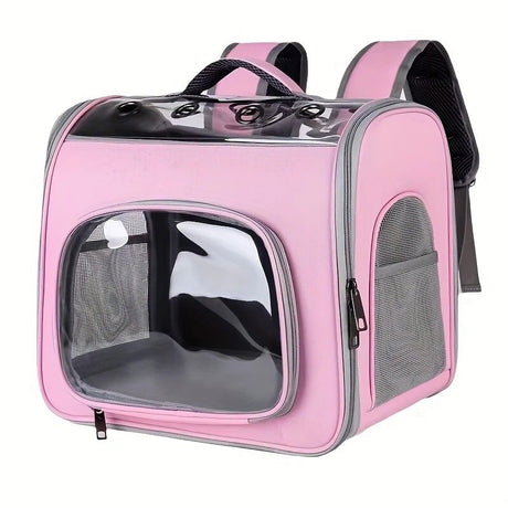 Pet Backpack Portable Transparent Foldable Comfort Design Hands-Free Travel for Cats Small Dogs(YELLOW)