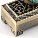 Swan Lake Double-Layer Incense Burner, Dual-Purpose Design, Deep Blue-Gold Swan, Auspicious Tea & Study Decoration