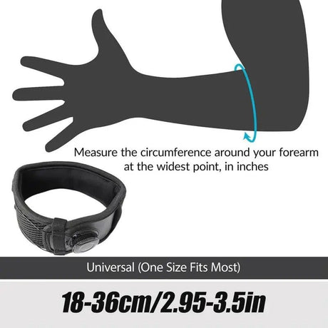 BOA Knob Elbow Brace | Adjustable Elastic Compression Support, Built-in Cushioning & Shock Absorption, Suitable for Baseball/Badminton/Tennis/Volleyball, Black Unisex