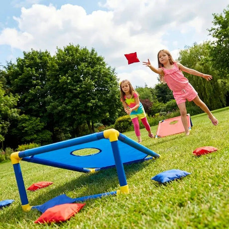kids outdoor toys throwing game bean bag toss set foldable portable hand eye coordination educational toy family party camping interactive equipment red