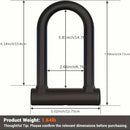 Heavy-Duty Silicone U-Lock – 17mm Alloy Steel Shackle, Anti-Cut & Anti-Saw, Double-Open Locking, Scratch-Proof Silicone Coating, Universal for Bicycles & Motorcycles