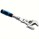 10-inch Telescoping Ratcheting Adjustable Wrench, 180-Degree Swivel Multi-Function Pipe Tool, Hardware & Emergency Repair Tool