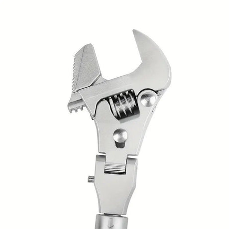 10-inch Telescoping Ratcheting Adjustable Wrench, 180-Degree Swivel Multi-Function Pipe Tool, Hardware & Emergency Repair Tool