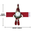 2-Pack Christmas Faceless Old Man Curtain Tiebacks | Polyester Red & Green Plaid Pointed Hat, 25cm Soft Fabric Tie Design, Dual Function as Curtain Holder & Decoration, Brightens Up Your Holiday Window