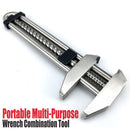 Multitool Adjustable Wrench – Portable Stainless Steel Multi-Function Wrench with Bottle Opener, Hammer & Box Cutter, Survival & EDC Tool