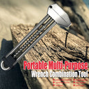 Multitool Adjustable Wrench – Portable Stainless Steel Multi-Function Wrench with Bottle Opener, Hammer & Box Cutter, Survival & EDC Tool