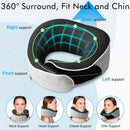 light grey Snail Airplane Neck Pillow – Travel pillow with soft supportive design, ideal for sleep, cars, trains, the office, and home use. Includes a washable pillowcase and portable cervical support pad with storage bag.