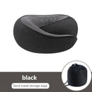 light grey Snail Airplane Neck Pillow – Travel pillow with soft supportive design, ideal for sleep, cars, trains, the office, and home use. Includes a washable pillowcase and portable cervical support pad with storage bag.