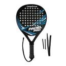Padel Racket Carbon Fiber Lightweight Control EVA Core | Comfort Grip for Beginner & Intermediate Players（Double beat of blue and black lines）