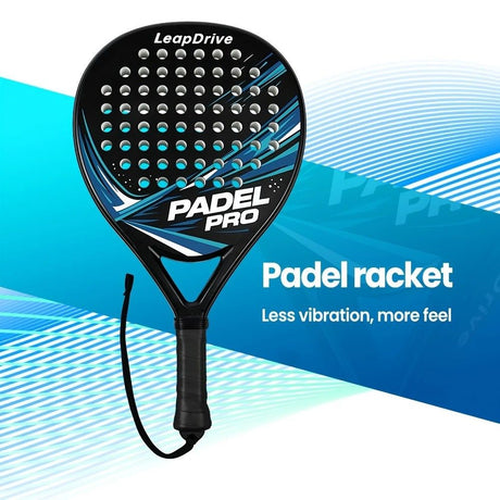 Padel Racket Carbon Fiber Lightweight Control EVA Core | Comfort Grip for Beginner & Intermediate Players（Orange-red wave double beat）