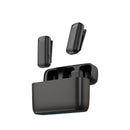 Wireless Lavalier Microphone Set: 2.4G wireless instant connection, DSP smart noise cancellation, 84-hour ultra-long battery life, one-drag-many full-scenario compatibility, Apple interface. (Black outer case with yellow inner compartment)