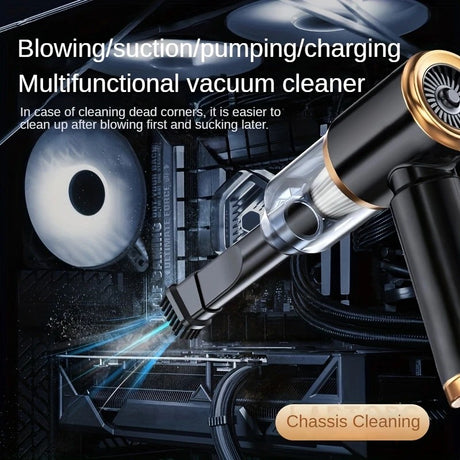 Blow-Suction Integrated Cordless Handheld Vacuum, Powerful & Portable Design, Ideal for Cars, Homes, Offices, Effortlessly Cleans Pet Hair.
