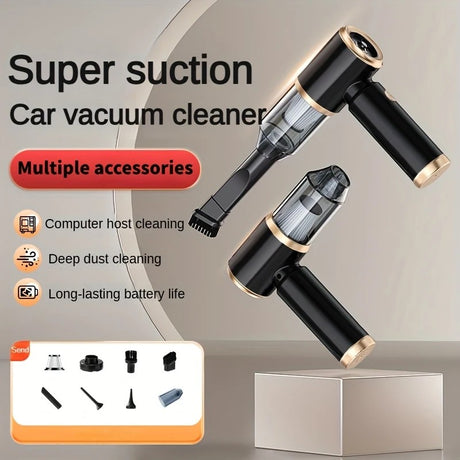 Blow-Suction Integrated Cordless Handheld Vacuum, Powerful & Portable Design, Ideal for Cars, Homes, Offices, Effortlessly Cleans Pet Hair.