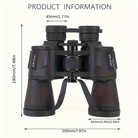 10x50 HD Binoculars - Wide Angle Large Eyepiece - Night Vision for Birdwatching Hiking Concerts - Lightweight & Portable(Orange handwheel)