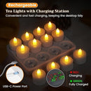 12-Pack Rechargeable LED Tea Lights, Smart Remote Control, Flameless Safe Romance, All-Scene Ambiance Essential