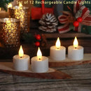 12-Pack Rechargeable LED Tea Lights, Smart Remote Control, Flameless Safe Romance, All-Scene Ambiance Essential