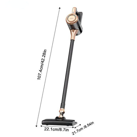 4-in-1 cordless vacuum cleaner, 50000RPM motor, 10000Pa suction, 180° rotating brush head, dual speed settings, lightweight and convenient./golden