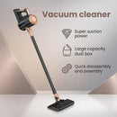 4-in-1 cordless vacuum cleaner, 50000RPM motor, 10000Pa suction, 180° rotating brush head, dual speed settings, lightweight and convenient./golden
