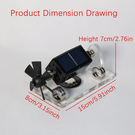 Magnetic levitation solar ornament, zero power consumption anti-gravity rotation, light luxury desktop decoration, full of tech appeal, perfect for gifting or personal use.