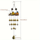 Happy Bird Resin Wind Chime – Alloy Bell Outdoor Garden Hanging Decor, Multi-Layer Balcony Ornament.(Hong Niao)