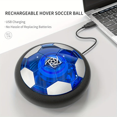 Floating Soccer Toy, Floating Rebound, LED Lights, Glides on Multiple Surfaces, Parent-Child Interaction, Develops Coordination Skills
