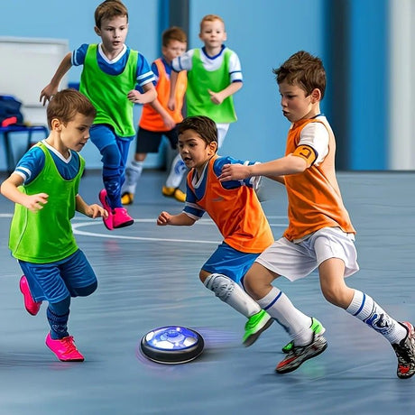 Floating Soccer Toy, Floating Rebound, LED Lights, Glides on Multiple Surfaces, Parent-Child Interaction, Develops Coordination Skills