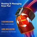 Heated Knee Massager with Heat Therapy – 3 Temp Levels, Vibration Massage, Rechargeable & Adjustable Straps(BLACK)