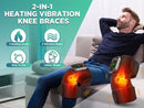 Heated Knee Massager with Heat Therapy – 3 Temp Levels, Vibration Massage, Rechargeable & Adjustable Straps(GREY)