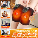 Heated Knee Massager with Heat Therapy – 3 Temp Levels, Vibration Massage, Rechargeable & Adjustable Straps(GREY)
