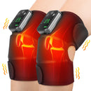Heated Knee Massager with Heat Therapy – 3 Temp Levels, Vibration Massage, Rechargeable & Adjustable Straps(GREY)