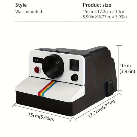Retro Camera Toilet Paper Holder, Drill-Free Waterproof & Dustproof, Large Capacity Smooth Dispensing, New Bathroom Storage Aesthetic