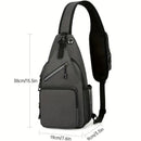 New Men's Chest Bag Lightweight Oxford Crossbody, Water-Resistant Durable Anti-Burden Shoulder Pack, Minimalist Casual Commute Cycling Sports Sling Bag(RED)