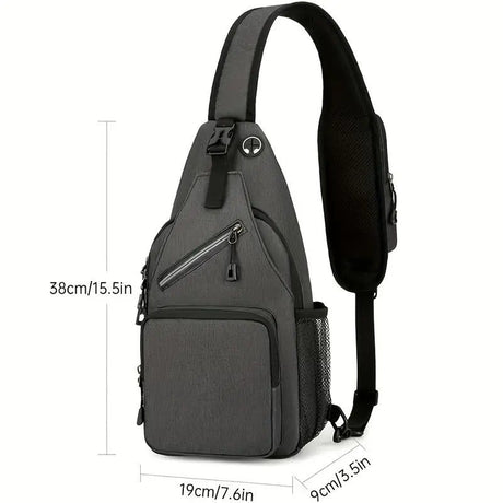 New Men's Chest Bag Lightweight Oxford Crossbody, Water-Resistant Durable Anti-Burden Shoulder Pack, Minimalist Casual Commute Cycling Sports Sling Bag(RED)