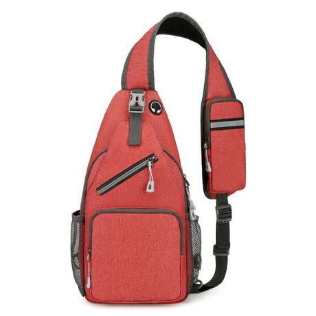New Men's Chest Bag Lightweight Oxford Crossbody, Water-Resistant Durable Anti-Burden Shoulder Pack, Minimalist Casual Commute Cycling Sports Sling Bag（Dark grey）