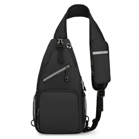 New Men's Chest Bag Lightweight Oxford Crossbody, Water-Resistant Durable Anti-Burden Shoulder Pack, Minimalist Casual Commute Cycling Sports Sling Bag（dark blue）