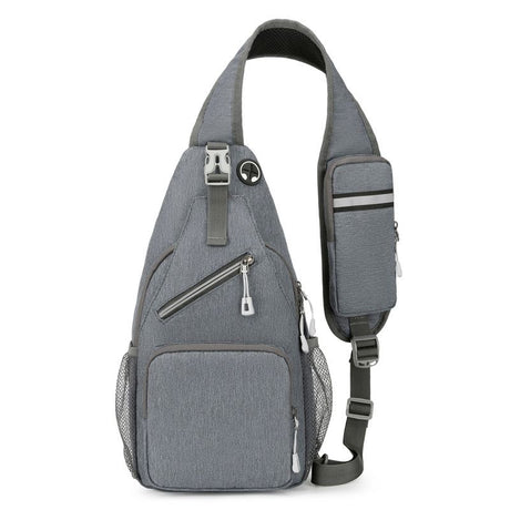 New Men's Chest Bag Lightweight Oxford Crossbody, Water-Resistant Durable Anti-Burden Shoulder Pack, Minimalist Casual Commute Cycling Sports Sling Bag（dark blue）