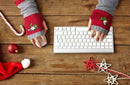 Color-Block Bird Embroidered Fingerless Knit Gloves – Warm, Flexible, Perfect for Daily Autumn/Winter Use, 8.5×22cm Stylish Practical Commute Hand-Warming Essential(red)