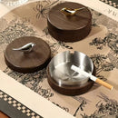 1 Light-Luxury Fashion Desktop Ashtray | Creative High-End Living Room Home Decor, Personalized Car Ashtray with Lid, Retro Aesthetic, the Perfect Gift for Homeowners.Silver bird silver liner