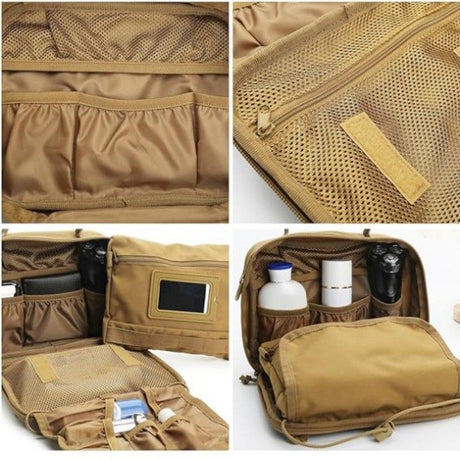 Multifunctional Hanging Toiletry Bag, 8-Compartment Storage, Waterproof and Portable, Essential for Travel and Home Use（black)