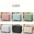 14 Inch Mini Makeup Case, Lightweight Cosmetic Travel Bag with Shoulder Strap & Zipper Closure(WHITE)
