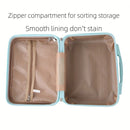 14 Inch Mini Makeup Case, Lightweight Cosmetic Travel Bag with Shoulder Strap & Zipper Closure(BLACK)