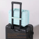 14 Inch Mini Makeup Case, Lightweight Cosmetic Travel Bag with Shoulder Strap & Zipper Closure(BLUE)