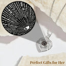 White gold A Hundred Languages Heart-Shaped Projection Necklace Gift Set, Inlaid with Zirconia and Paired with a Preserved Rose, a Tech-Infused Romantic Gift