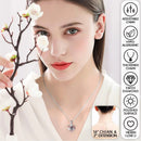 White gold A Hundred Languages Heart-Shaped Projection Necklace Gift Set, Inlaid with Zirconia and Paired with a Preserved Rose, a Tech-Infused Romantic Gift
