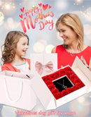 Rose Heart Projection Necklace, elegant in platinum, "I love you" in 100 languages, packaged with a single rose gift box – a romantic tech-infused gift.